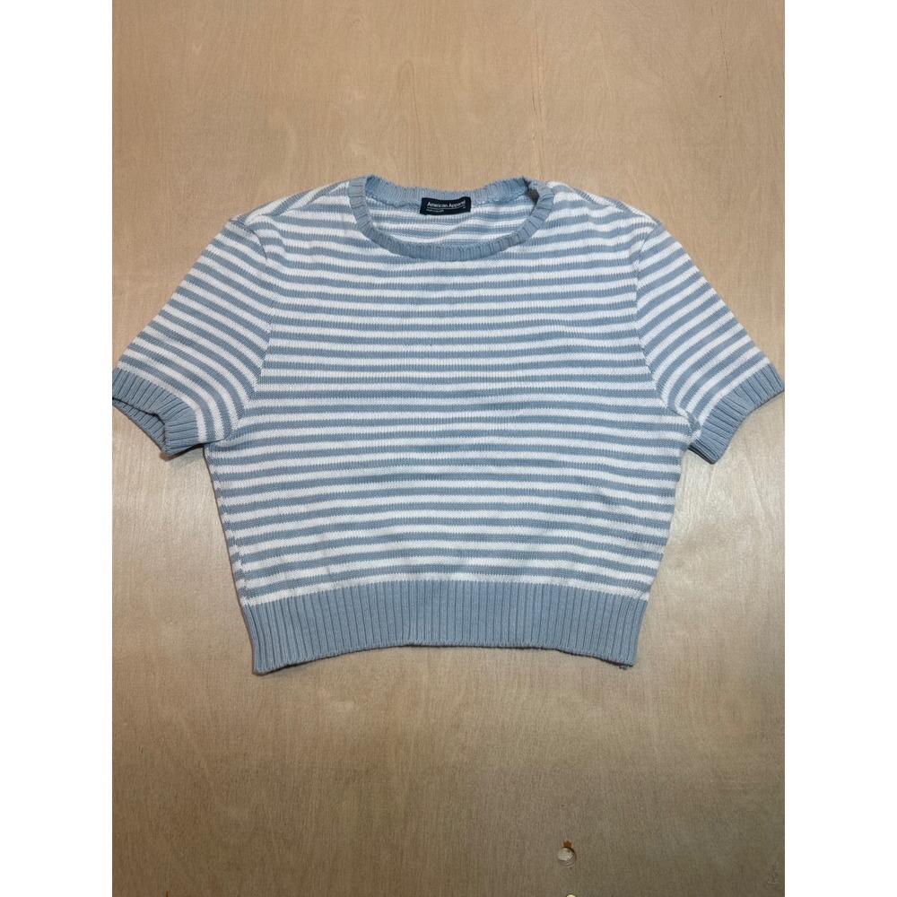 American Apparel Womens Medium Cropped Knit Cotton Sweater Made in USA